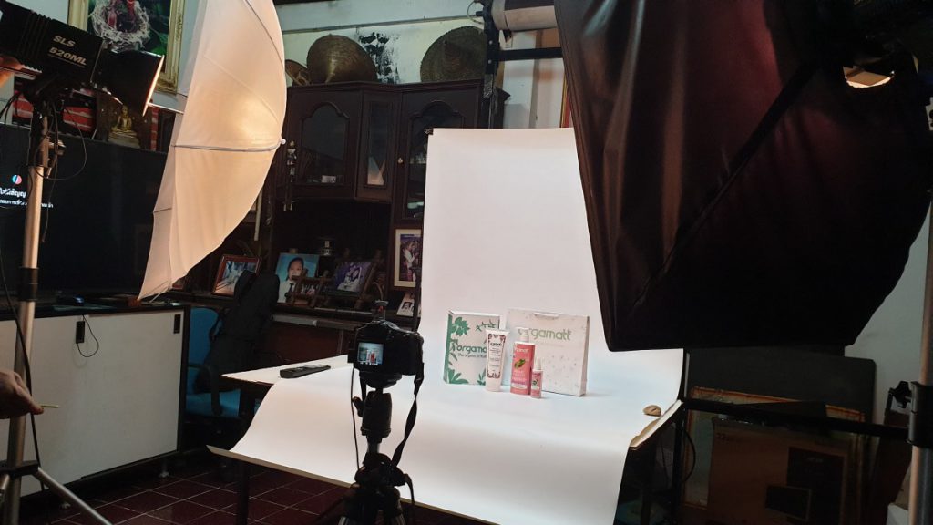 เบื้องหลังงานถ่ยภาพสินค้า Orgamatt